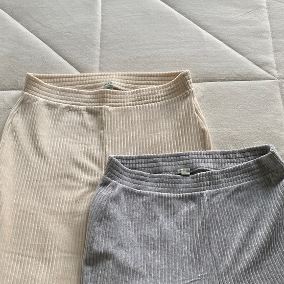 aerie Pants - Ribbed Aerie Flared Leggings